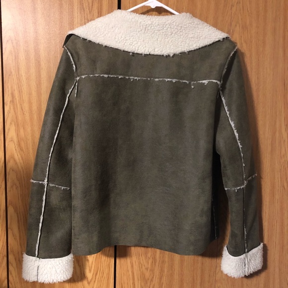 Faux Suede Aviator Jacket - Picture 3 of 15